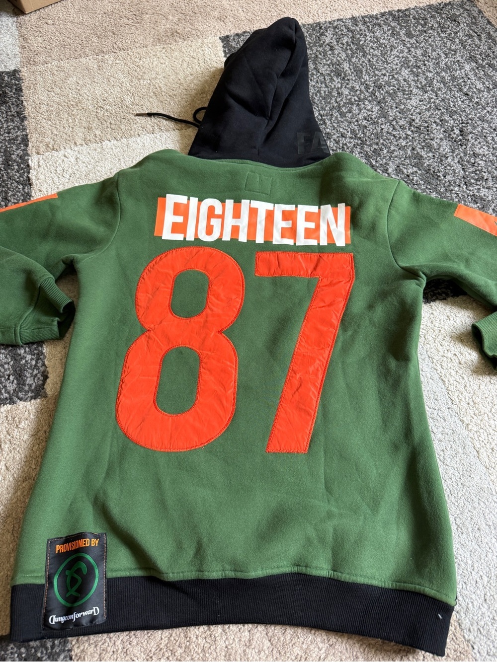 Dungeon Forward FAMU Green/Black Small Hoodie “The Highest of Seven Hills' - Picture 8 of 9